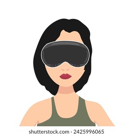 girl with spatial computing device