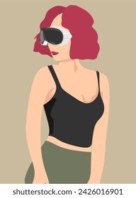 girl with spatial computing device