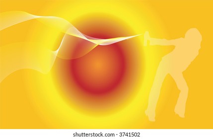 girl with spray