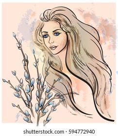 Girl and Spring