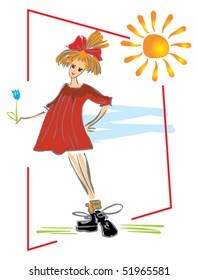 girl spring summer