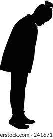 a girl standing body silhouette vector