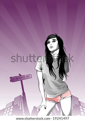 a girl in the streets