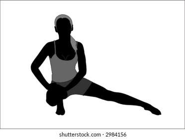 Girl Stretching