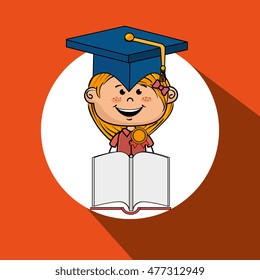 girl student book cap