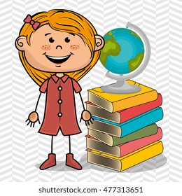 girl student books global