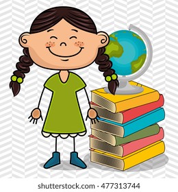 girl student books global