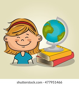 girl student books global