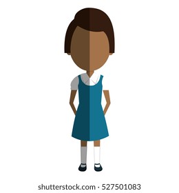 girl student character isolated icon
