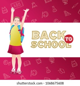 Girl Student hooray