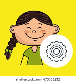 girl student school vector illustration graphic eps 10