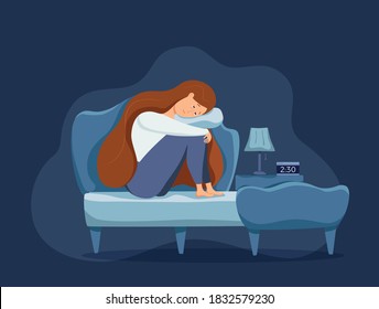 Girl studying online education at home cartoon vector illustration. Student workplace desktop computer doing homework surfing internet e-learning school lesson concept. Pupil kid learning process