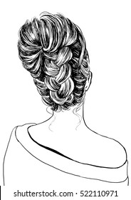 Girl With Stylish Braid And Bun