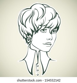 Royalty Free Short Hair Sketch Stock Images Photos Vectors