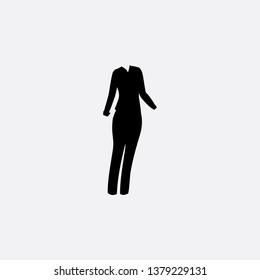 girl suit icon vector