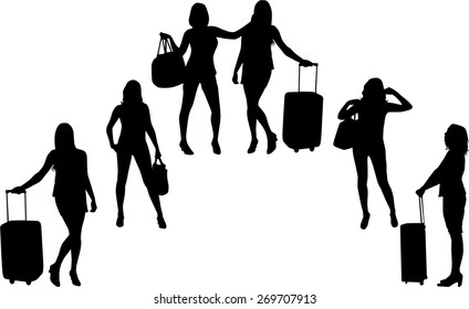 Girl with suitcase