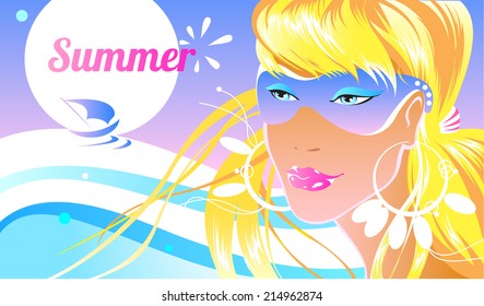 girl and summer