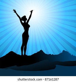 Girl and sun