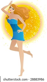 Girl in the sun light