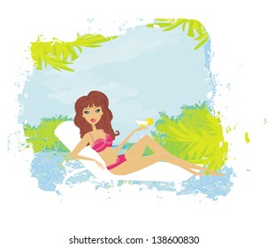girl sunbathing