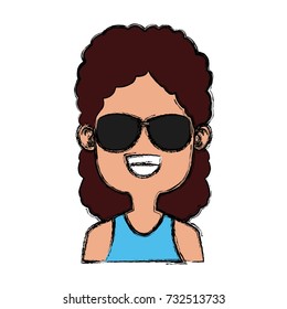 Girl with sunglasses