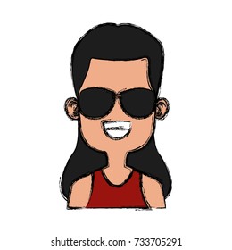 Girl with sunglasses