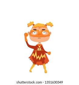girl superhero in costume