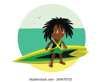 girl with surf