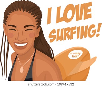 girl with surfboard