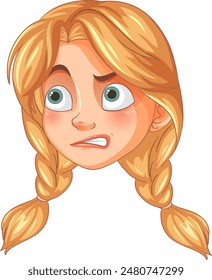 A girl with a surprised expression