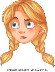 A girl with a surprised expression