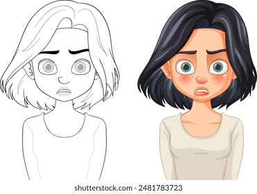 Una chica con una expresión de sorpresa