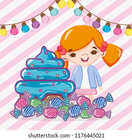 Girl and sweet
