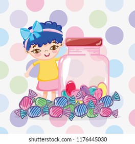 Girl and sweet