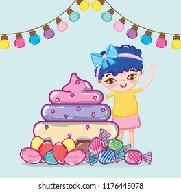 Girl and sweet