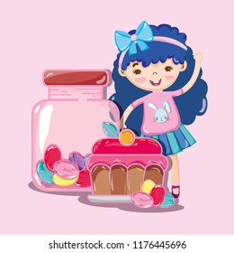 Girl and sweet