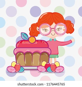 Girl and sweet
