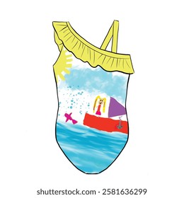 girl swimsuit design. pattern design and more