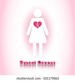 Girl Symbol Group Breast Cancer Awareness Concept Vector Illustration