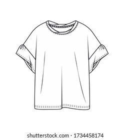 girl t shirts model vector draw