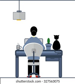 Girl at the table 