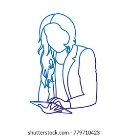 Girl with tablet design