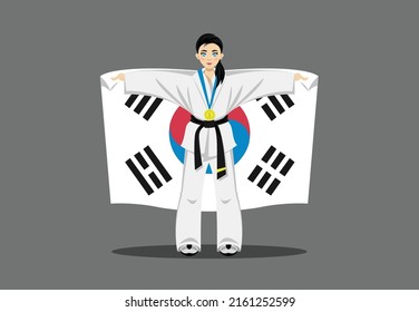 Korean Flag Martial Arts Pin 