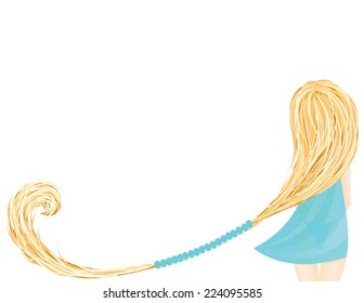 girl with tail on the back