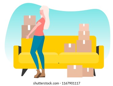 Girl Takes Box Stock Vector (Royalty Free) 1167901117 | Shutterstock