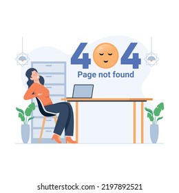 Niña tomando descanso mientras se produce un error de página vacío	