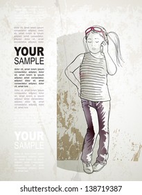 girl is talking on telephone