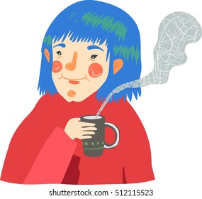 Girl with tea