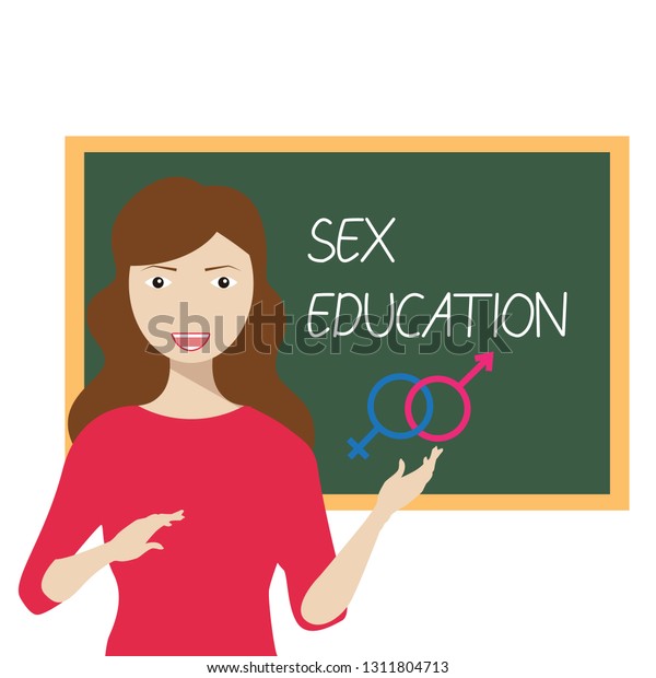 Girl Teacher Blackboard Teaching Sex Education Stock Vector Royalty Free 1311804713 Shutterstock 1529