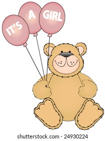 It's a girl, teddy bear.